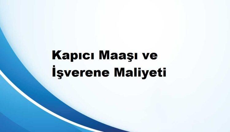 kapıcı maliyet hesaplama