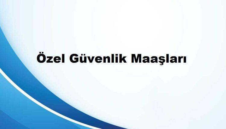 silahlı silahsız güvenlik maaşları