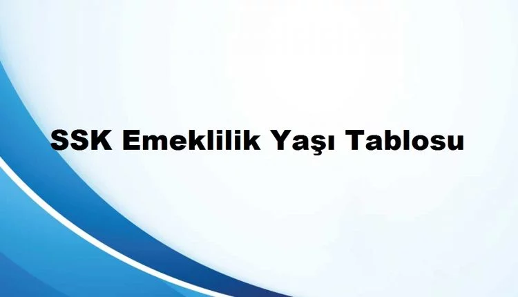 emeklilik tablosu
